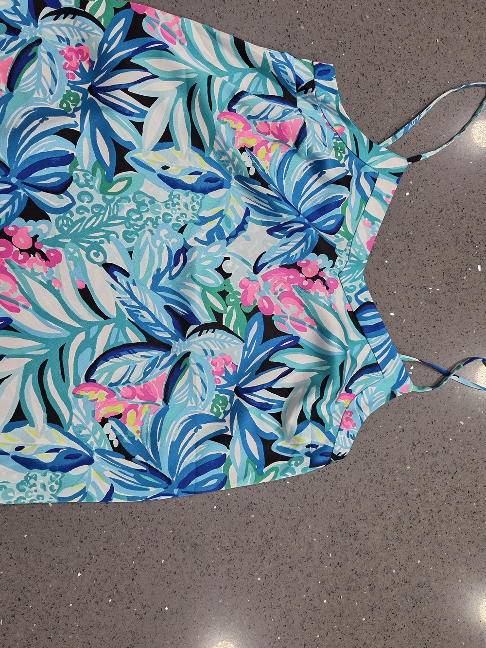 Lilly Pulitzer Girls' Tropical One-Piece Swim in Blue, Pink & Green
